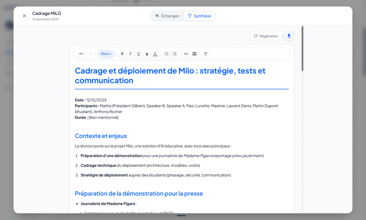Interface web Gilbert