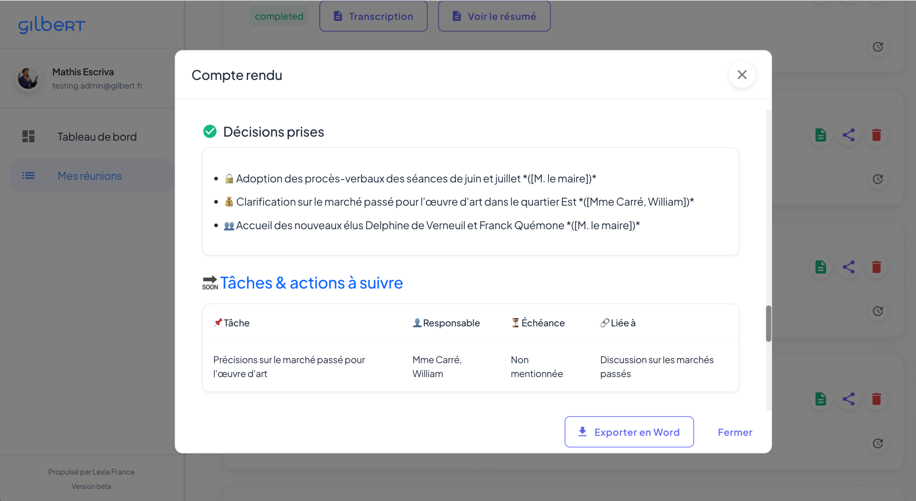 Comptes rendus sur-mesure